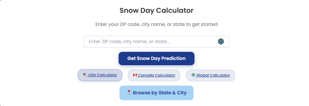 snow day calculator